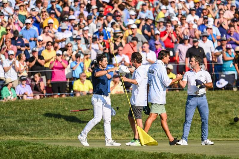 Image from: Scottie Scheffler and Viktor Hovland’s career playoff records to date as they battle for the Travelers Championship