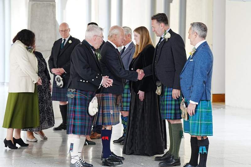 Image from: Fury as King made to watch 'anti-British' performance at Scottish Parliament opening