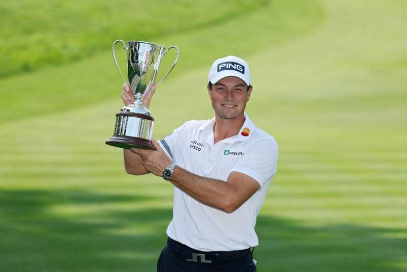 Image from: Viktor Hovland says if Scottie Scheffler is still the world’s best golfer after beating him at the Travelers