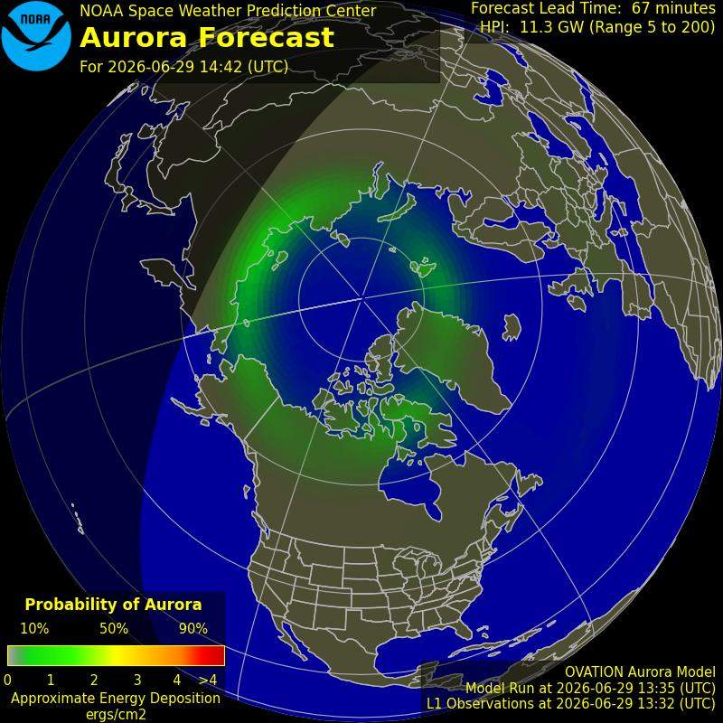 Image from: Northern Lights Alert: 19 States May Witness a Stunning Aurora Display Tonight