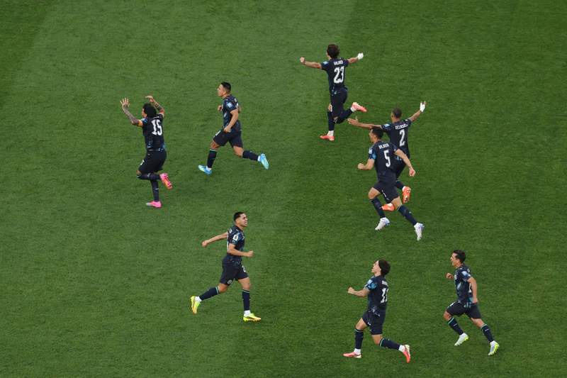 Image from: Dire Germany beaten on penalties by Paraguay after goal chalked off