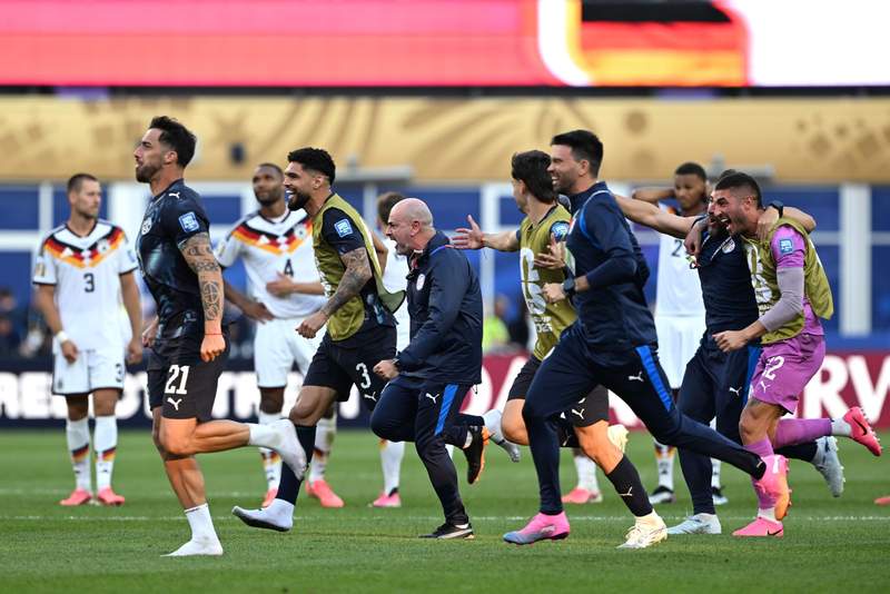 Image from: Dire Germany beaten on penalties by Paraguay after goal chalked off