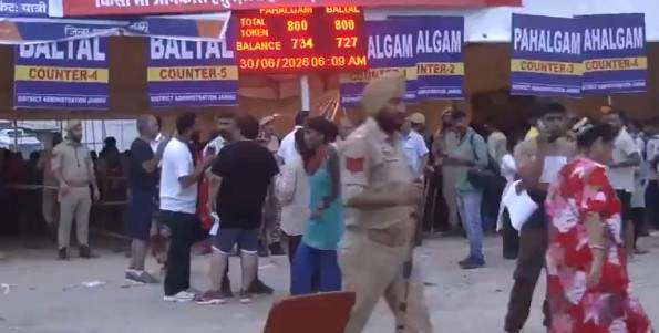 Image from: Pilgrims throng Jammu as registration begins ahead of Amarnath Ji Yatra