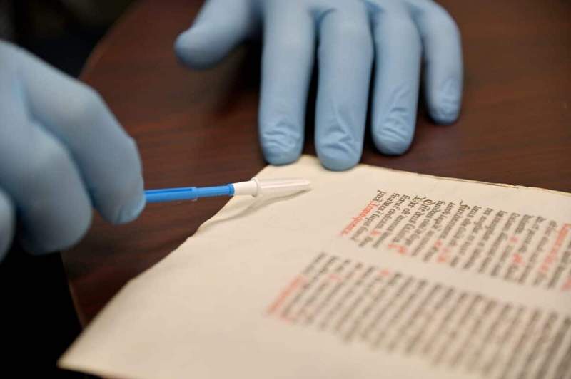 Image from: For the First Time, Scientists Can Extract Hidden DNA Preserved in 1,300-Year-Old Manuscripts Without Damaging Them