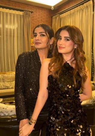 Image from: "Better to introduce in a way that people can identify with you": Raveena Tandon on describing herself as  'Rasha's mom' to young audience