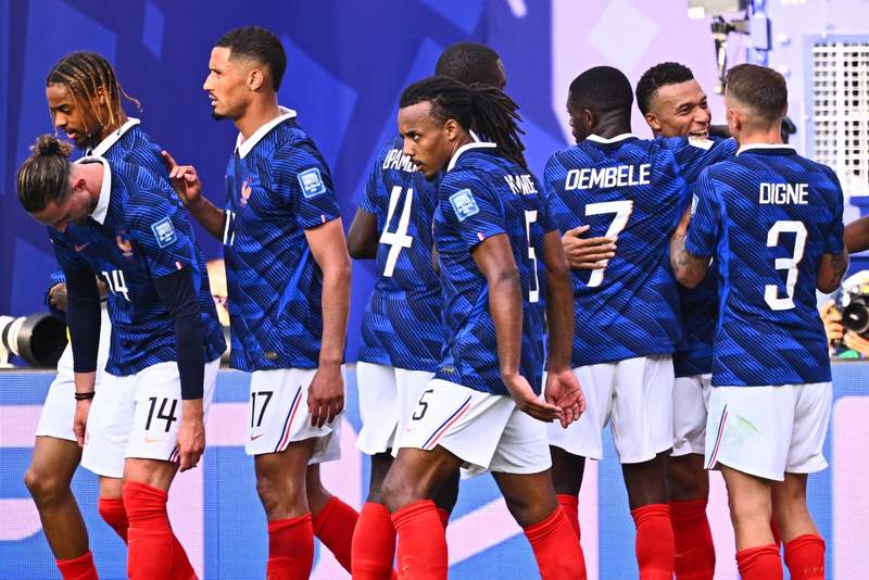 Image from: Mbappé scores brace as France overpower Sweden to reach last 16