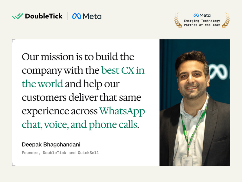 Image from: DoubleTick announces AI-driven conversational customer experience platform for enterprises in India