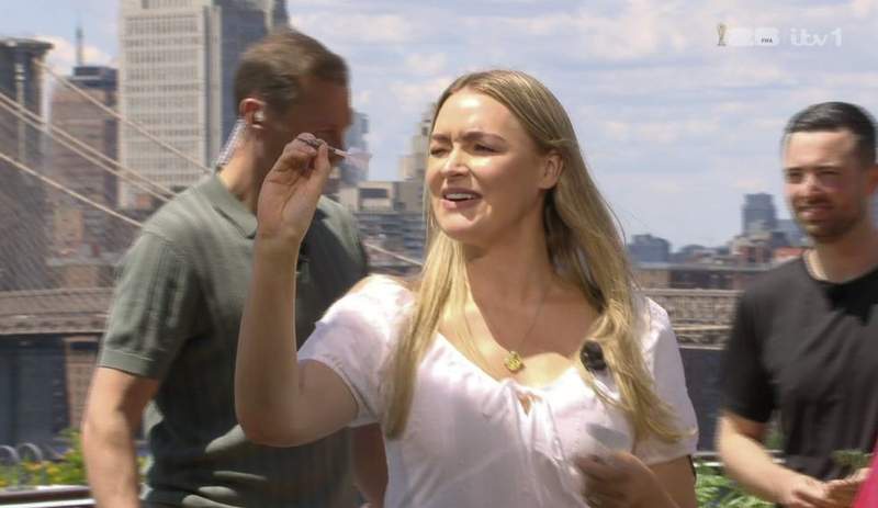 Image from: Luke Littler goes ballistic with I'm a Celeb winner after England beat DR Congo 2-1