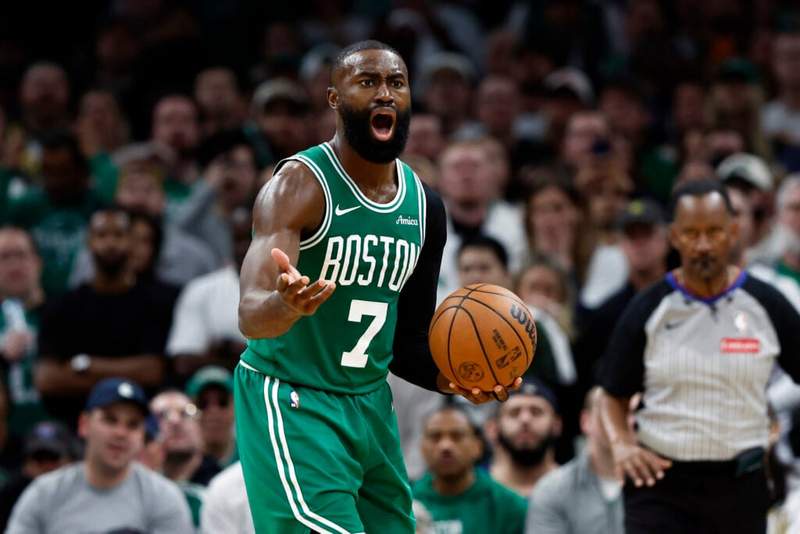 Image from: Boston Celtics trade of Jaylen Brown for Paul George has fans asking if Shams Charania was ‘hacked’