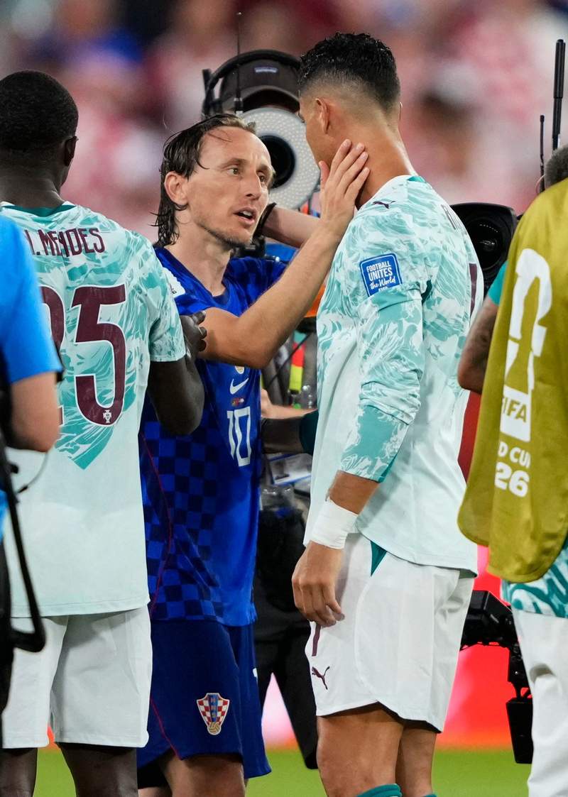 Image from: FIFA World Cup 2026: Ronaldo hails former Real Madrid temmate Modric as 'football legend' after Portugal qualify for R16