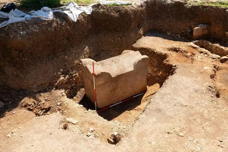 Image from: Archaeologists Uncover a Rare Five-Ton Sarcophagus in Croatia That Had Remained Sealed Underground for 1,500 Years