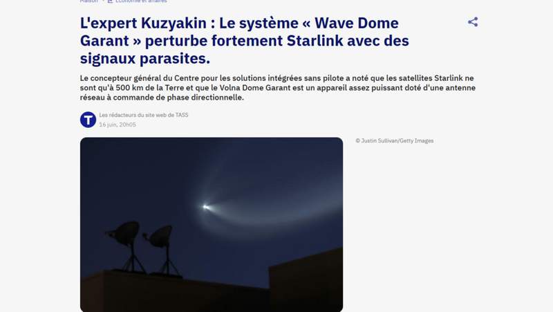 Image from: Russia faces challenges trying to jam Starlink in Ukraine