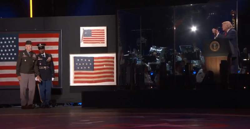 Image from: Trump honours heroes and history in heartfelt 250th anniversary tribute at 'Salute to America' celebrations