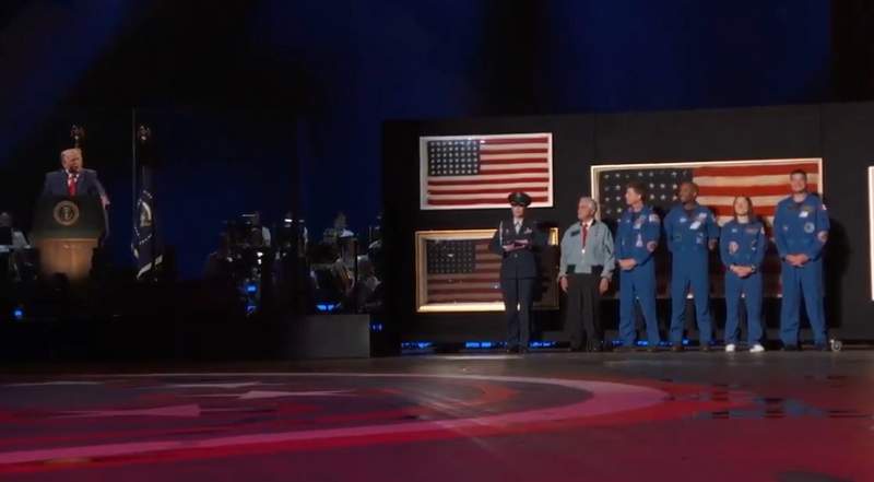 Image from: Trump honours heroes and history in heartfelt 250th anniversary tribute at 'Salute to America' celebrations