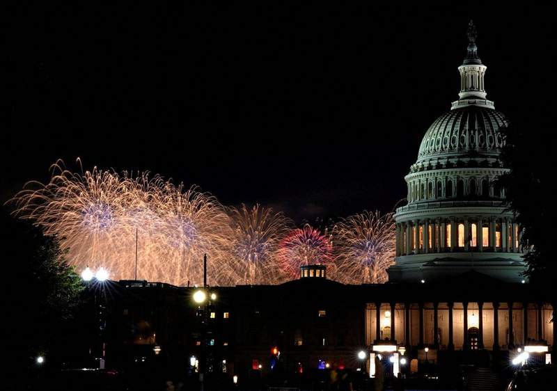 Image from: Washington DC stunned by 'largest fireworks show in history' for America 250 - IN PICTURES