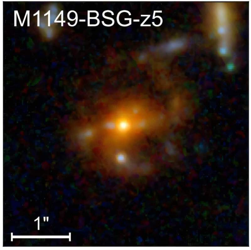 Image from: JWST Reveals a Giant Barred Spiral Galaxy That Already Existed Just 1.2 Billion Years After the Big Bang