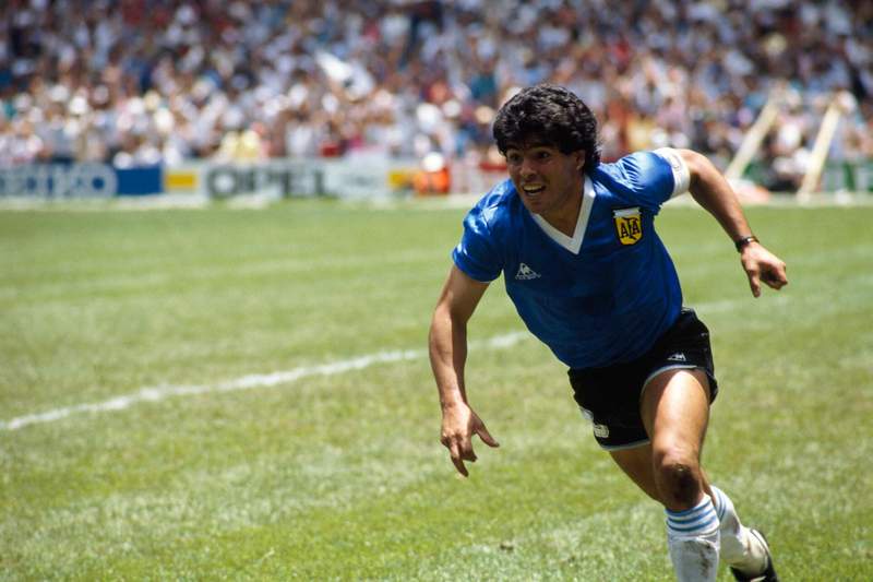Image from: What is ‘The Hand of God’? Diego Maradona World Cup goal explained as England return to the Azteca