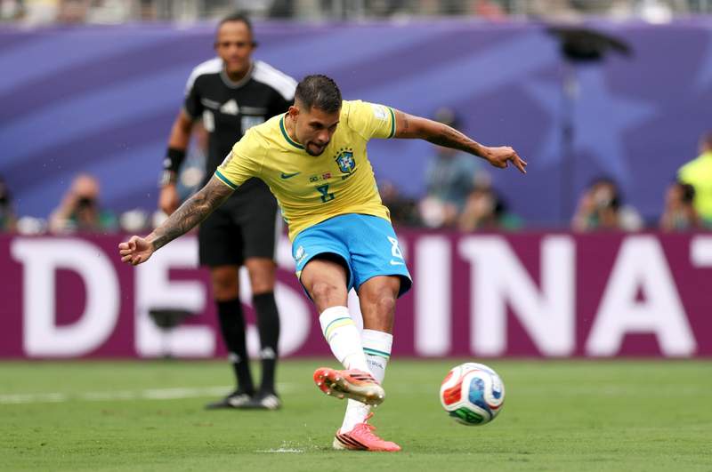 Image from: Why Vinicius Junior doesn’t take Brazil’s penalties as Bruno Guimaraes misses against Norway