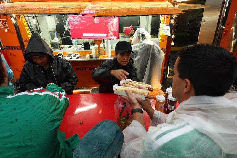 Image from: ‘Football is finished’ – World Cup fans slam ‘appalling’ $27 hot dog combo at Canada vs Morocco
