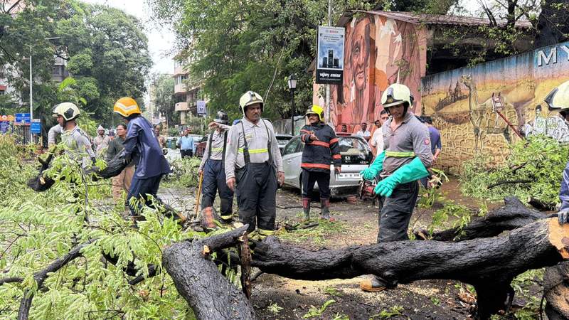 Image from: Pune Expressway reopens for traffic after debris and water clearance; vehicular movement restored