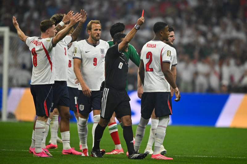 Image from: Thomas Tuchel issues Donald Trump message in response to Jarell Quansah’s sending off
