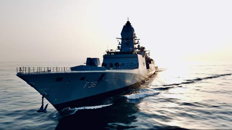 Image from: Indian Navy set to commission sixth indigenous Project 17A stealth frigate Mahendragiri on July 11