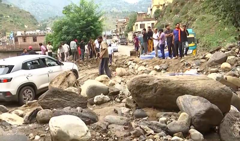 Image from: J-K: Flash floods disrupt Chenab Valley, NH-244 closed in Doda; Kwar hydel project damaged in Kishtwar