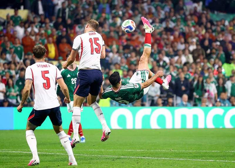 Image from: Dan Burn equals 60-year record despite only playing for 28 minutes in England's win against Mexico