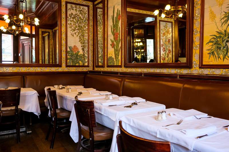Image from: In Paris, this restaurant where Kate Moss is a regular has been around since 1880 (and the table at the back remains the most coveted)