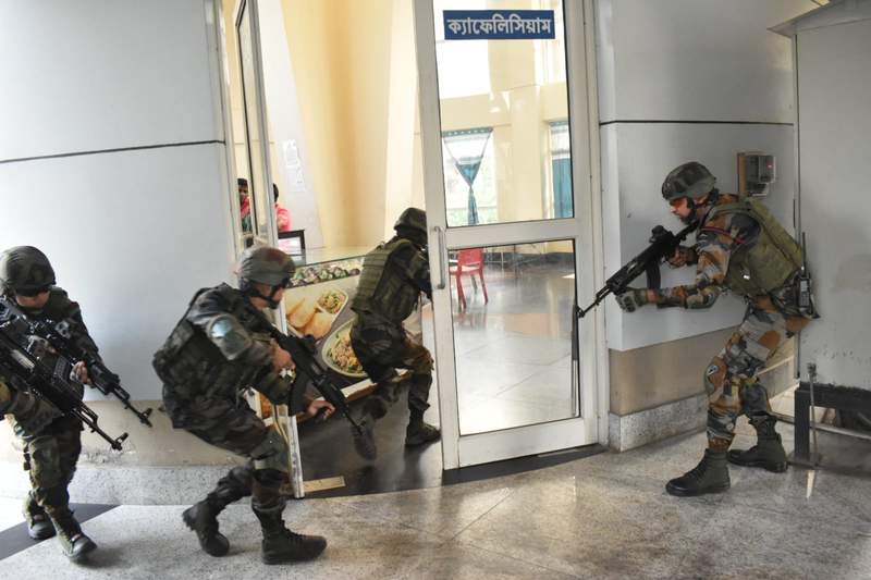 Image from: Assam Rifles conducts multi-agency training exercise at airport in Agartala