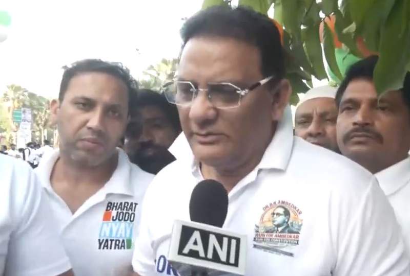 Image from: Rahul Gandhi flags off 'Run For Ambedkar, Run For Constitution' marathon in Delhi, alleges bid to undermine Constitution