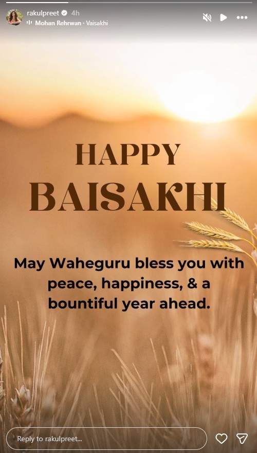 Image from: Bobby Deol, Sidharth Malhotra, Rakul Preet extend greetings on Baisakhi