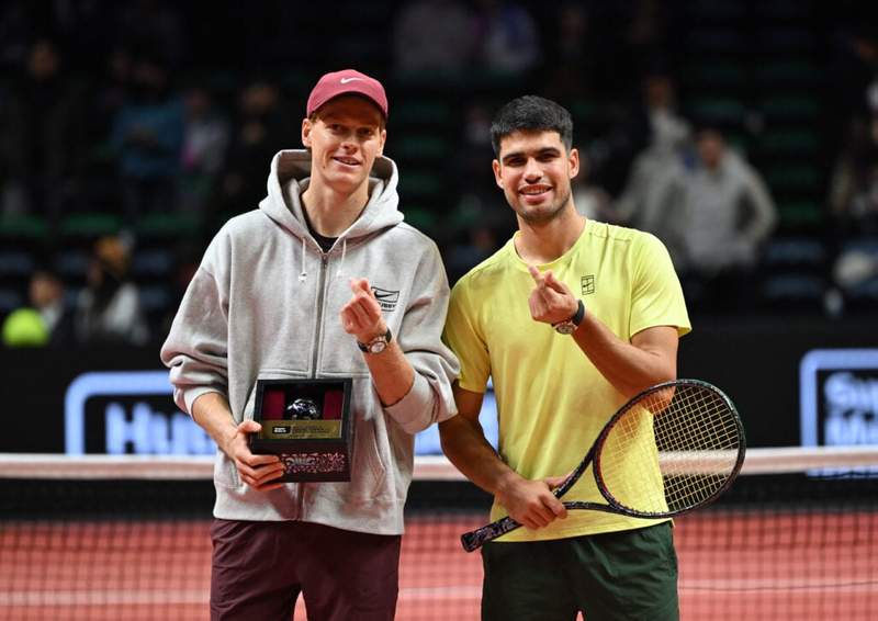 Image from: Dominic Thiem picks the rising star that impressed him most at 16: Carlos Alcaraz or Jannik Sinner?