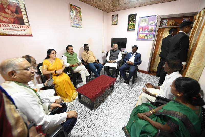 Image from: Vice President CP Radhakrishnan visits Nuwara Eliya to meet beneficiaries of Indian Housing Project