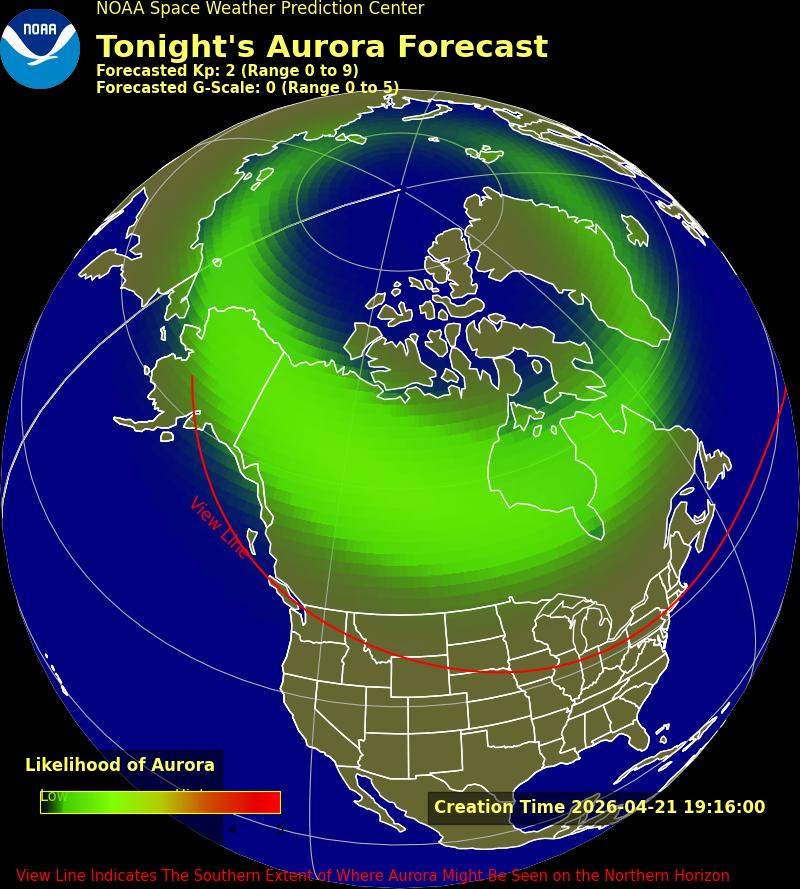 Image from: Northern Lights to Illuminate 25 U.S. States Tonight: Here’s Where to Watch!