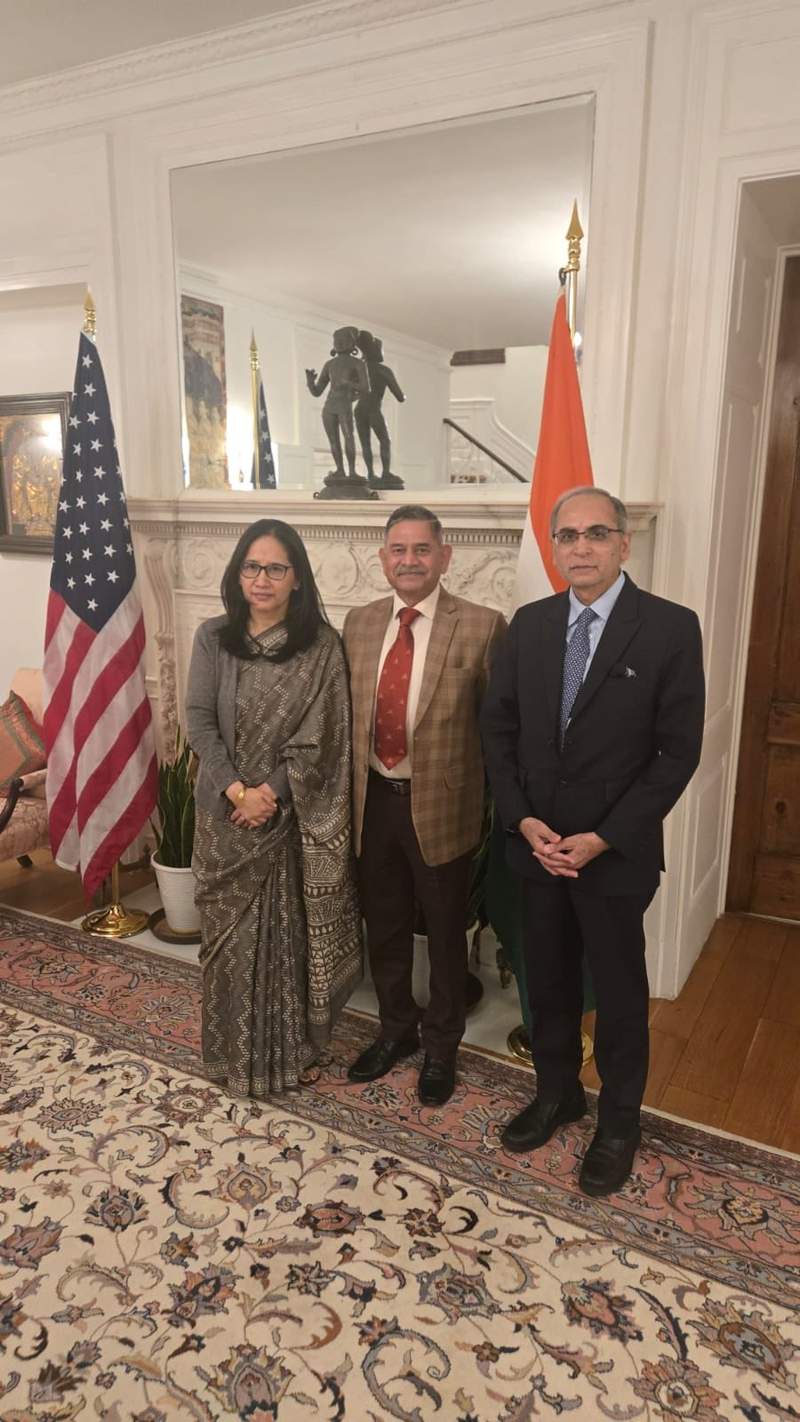 Image from: Indian ambassador to US hosts Army Chief Upendra Dwivedi ahead of key engagements in Washington