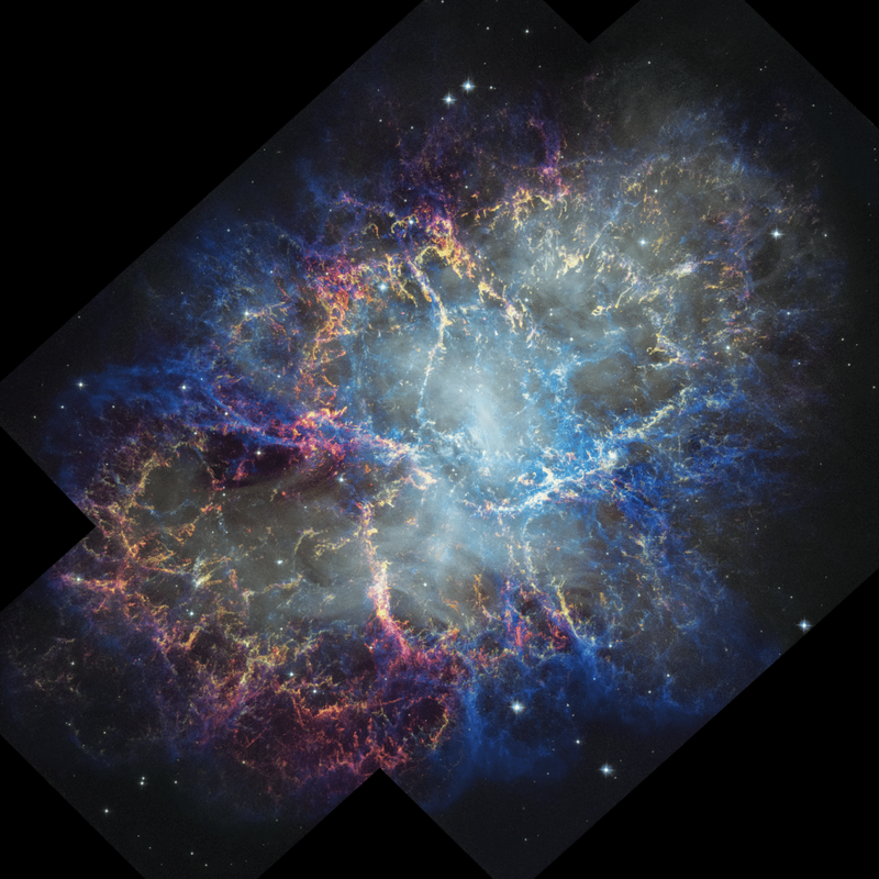 Image from: NASA’s Hubble Space Telescope Reveals Stunning New Details of Crab Nebula’s 25-Year Expansion
