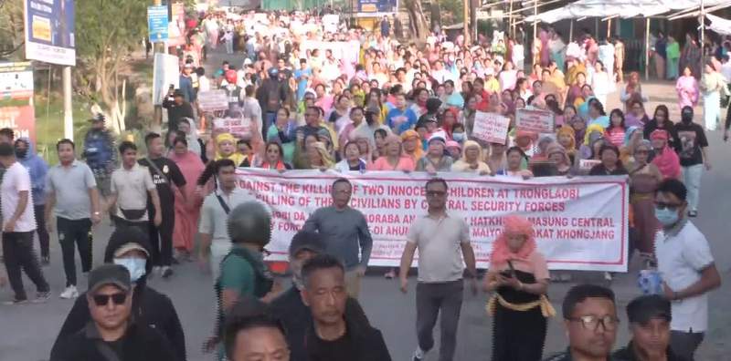Image from: Manipur: Sit-in protest organised in Imphal over violence incidents; demands justice