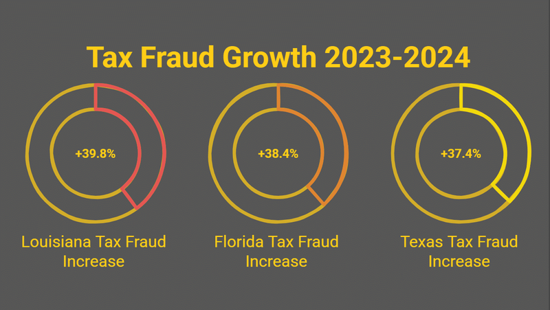 Image from: Tax Fraud Surges: The States Where Scams Are Rising Fastest