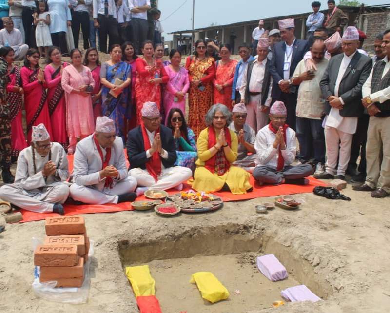 Image from: Foundation stone laid for school building being constructed with Indian financial assistance in Nepal