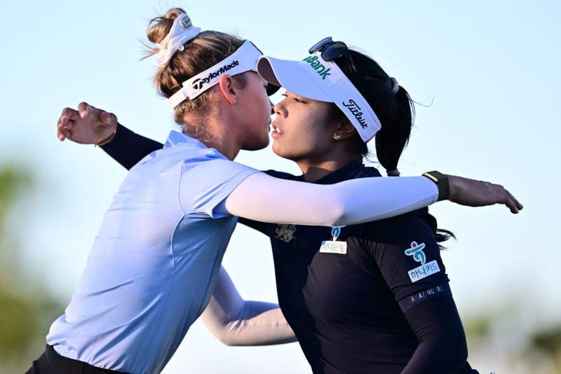 Image from: Nelly Korda makes a statement about ‘insane’ Patty Tavatanakit after day three at The Chevron