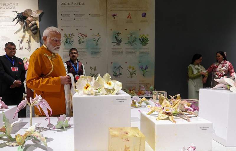 Image from: "Such efforts reflect our deep harmony with nature": PM Modi after visiting Orchidarium in Sikkim's Gangtok