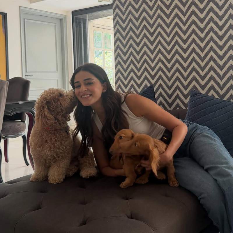 Image from: Ananya Panday shares adorable pictures with her pet dogs