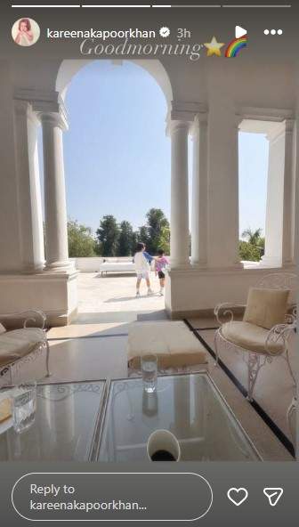 Image from: Inside Pataudi Palace: Kareena Kapoor soaks in 'lazy old-school mornings' with Taimur and Jehangir