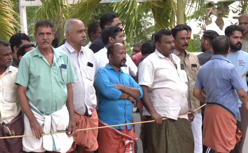 Image from: Keralam: Elephant brought for temple festival runs amok near Angamaly; one killed, mahout injured