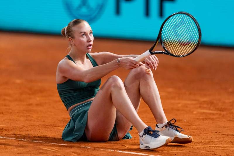 Image from: Anastasia Potapova spotted arguing with boyfriend during Madrid Open defeat