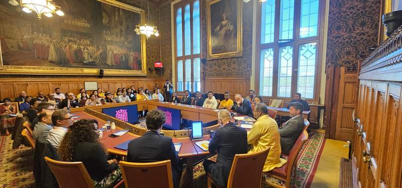 Image from: AWGP Youth Icon Dr. Chinmay Pandya bridges Indian culture and ethical AI from the UK PM's residence to London peace conclave