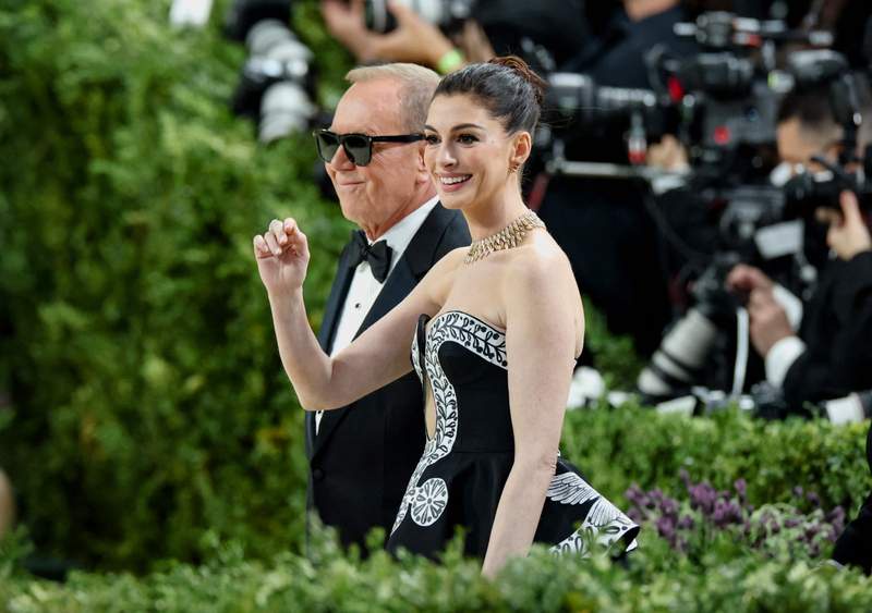 Image from: 'The Devil Wears Prada' stars Anne Hathaway, Emily Blunt, Stanley Tucci shine at Met Gala