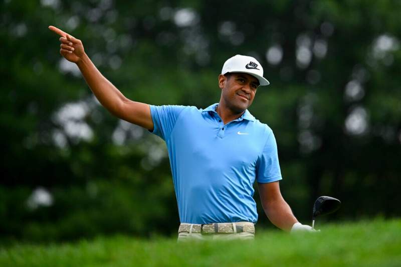 Image from: Tony Finau has unconventional new golf club in his bag before the Truist Championship