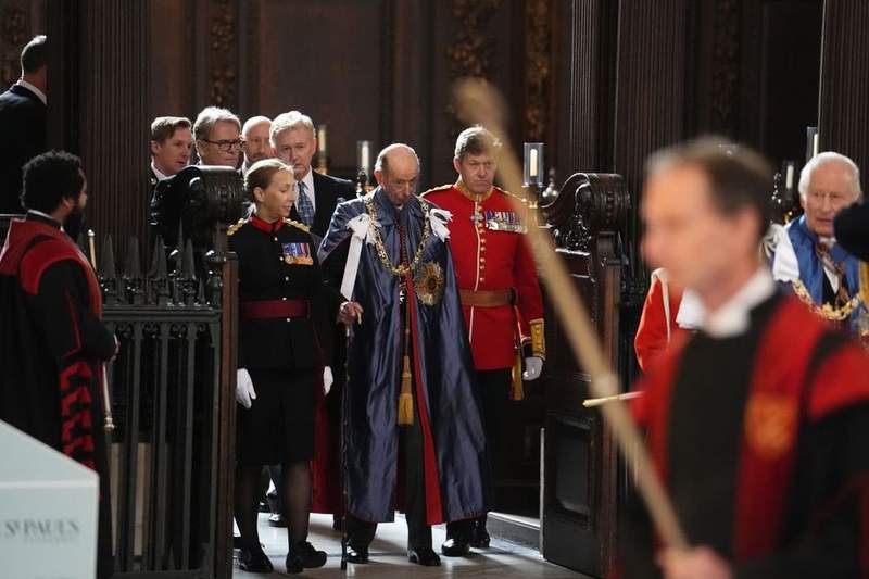 Image from: King joins forces with Duke of Kent, 90, at St Paul's Cathedral